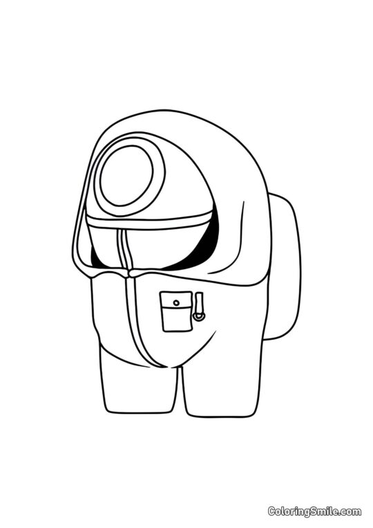 Among Us im Squid Game Stil - Ausmalbild