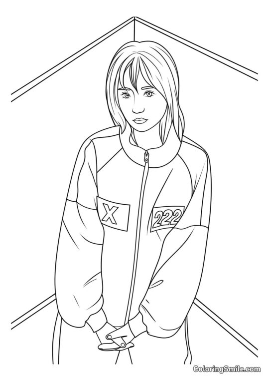 Spieler 222 aus Squid Game 2 - Ausmalbild