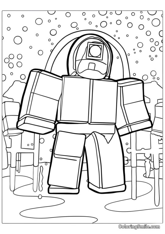 Squid Game in Roblox - Ausmalbild