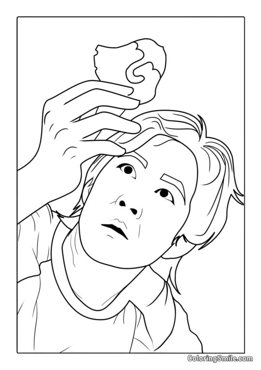 Keks aus Squid Game - Ausmalbild