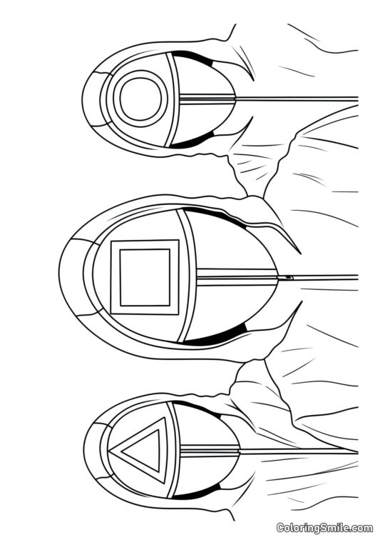 Soldaten aus Squid Game 2 - Ausmalbild