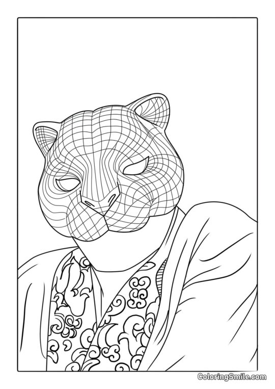 Zuschauer aus Squid Game - Ausmalbild