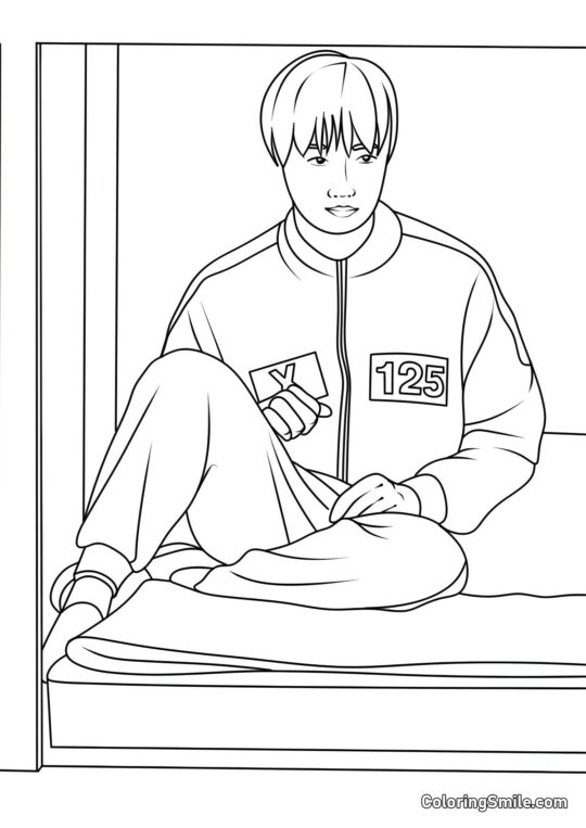 Spieler 125 aus Squid Game 2 - Ausmalbild