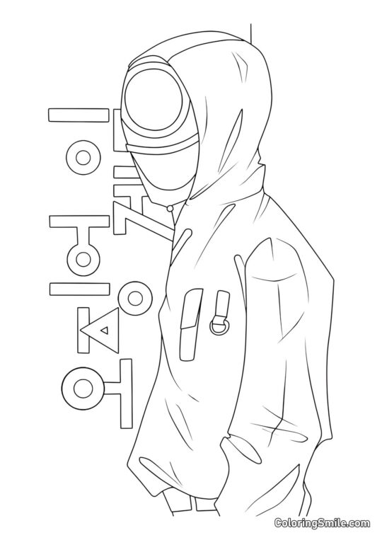 Wächter aus Squid Game - Ausmalbild