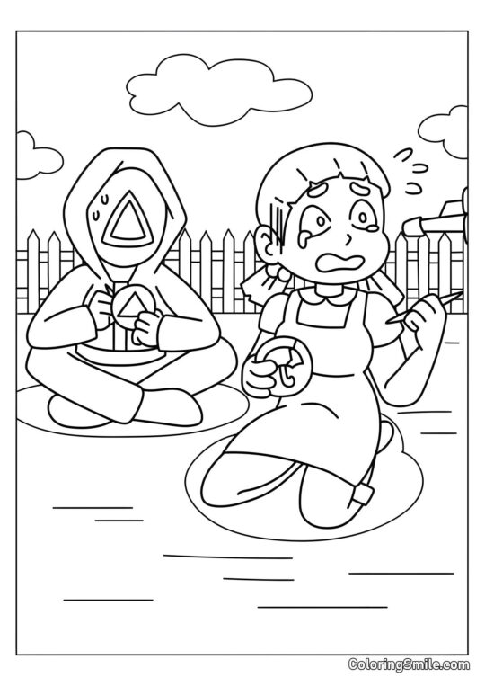 Zweites Squid Game - Ausmalbild