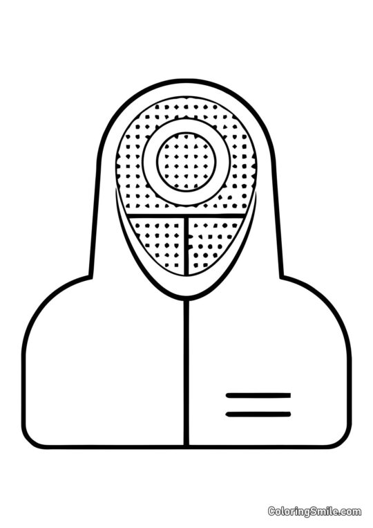 Arbeiter aus Squid Game - Ausmalbild