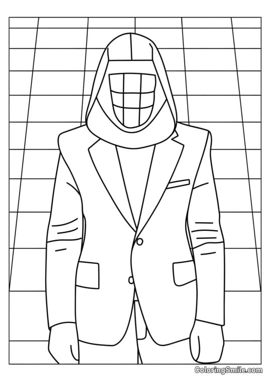 Gastgeber von Squid Game - Ausmalbild