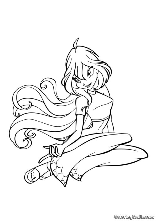 Bloom kennt das Geheimnis - Ausmalbild