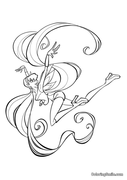 Stella – die Zauberin - Ausmalbild