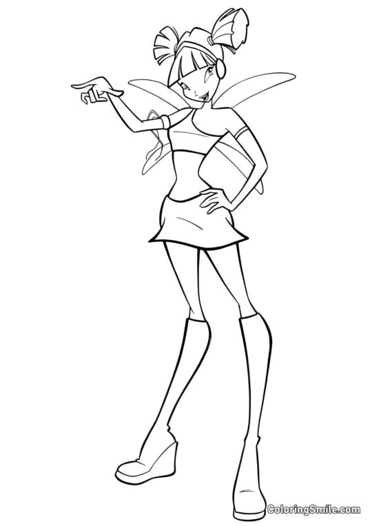 Musa liebt Musik - Ausmalbild