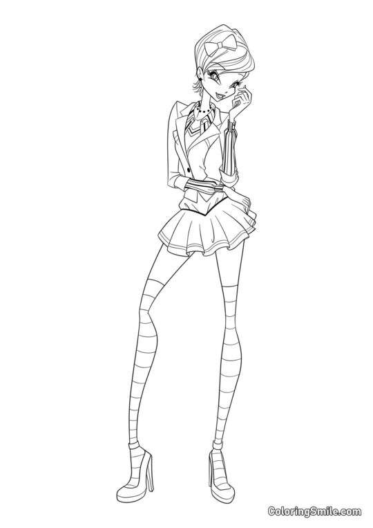 Winx Tecna Bon Ton - Ausmalbild