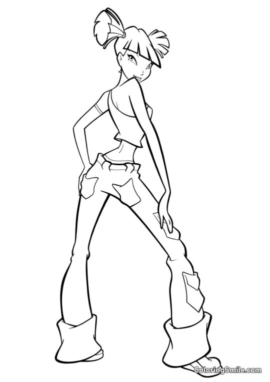 Musa in voller Pracht - Ausmalbild