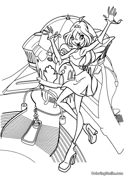 Bloom in Alfea - Ausmalbild