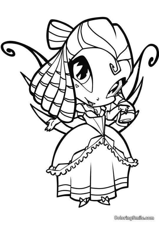 Kleine Fee Melodie - Ausmalbild