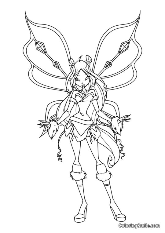 Winx Flora Lovix - Ausmalbild