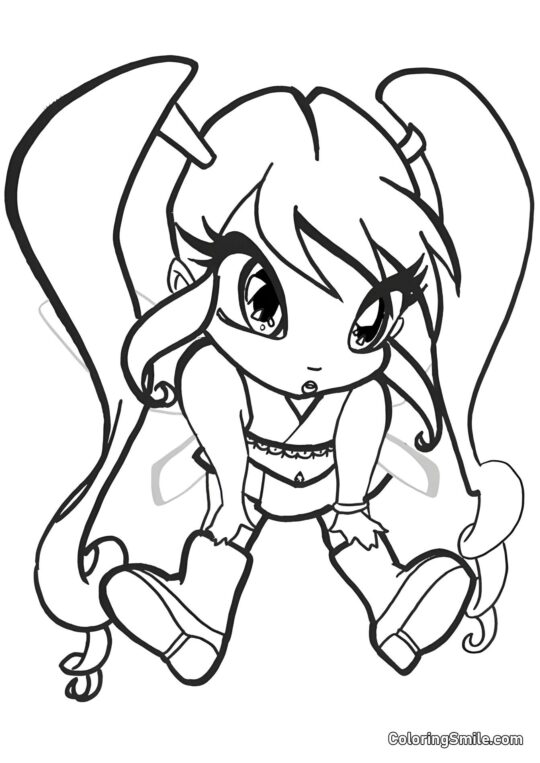 Pixie Chatta - Ausmalbild