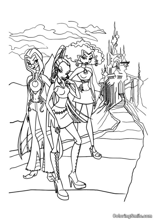 Hexen Trix - Ausmalbild