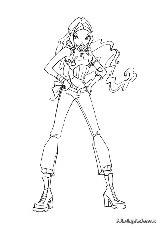 Verdächtige Layla - Ausmalbild