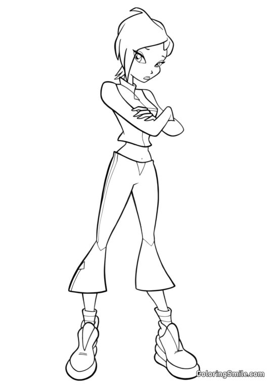 Tecna beleidigt - Ausmalbild