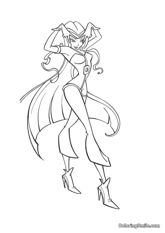 Darcy nutzt ihre Magie - Ausmalbild