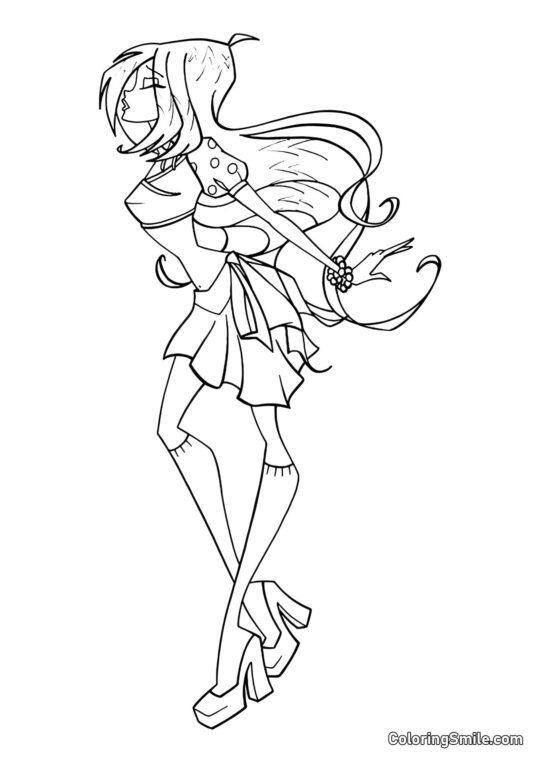 Floras Kuss - Ausmalbild