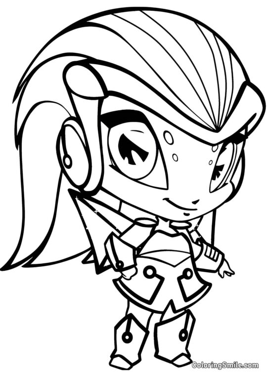 Pixie Digit - Ausmalbild