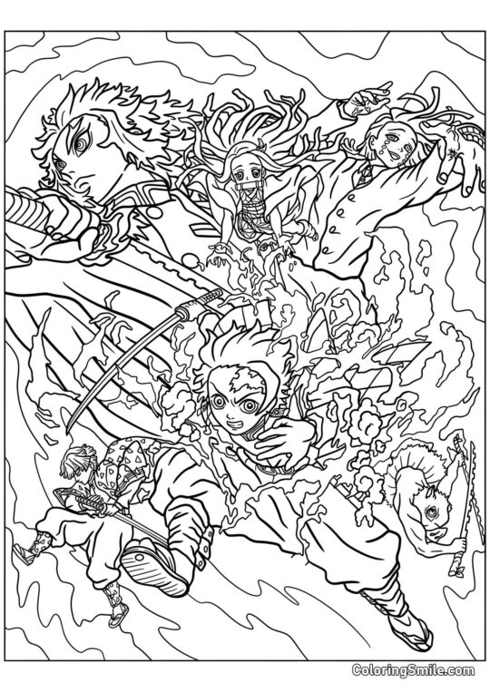 Demon Slayer Kimetsu no Yaiba - Ausmalbild