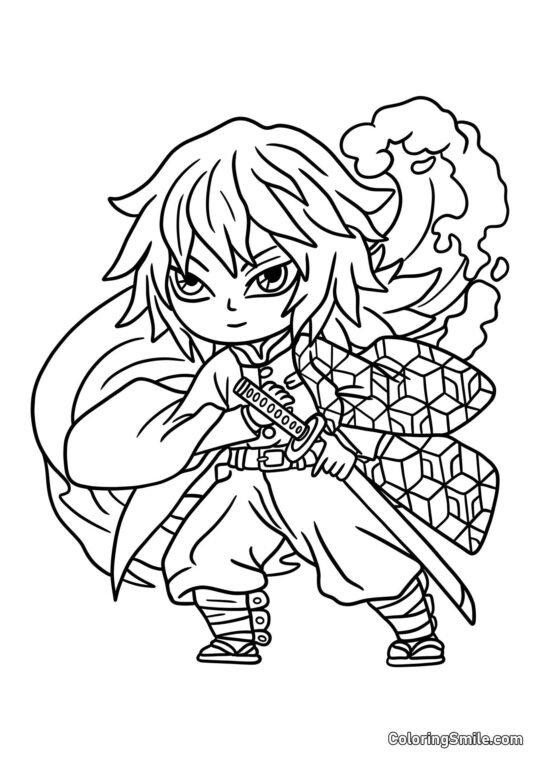 Giyu Tomioka - Ausmalbild