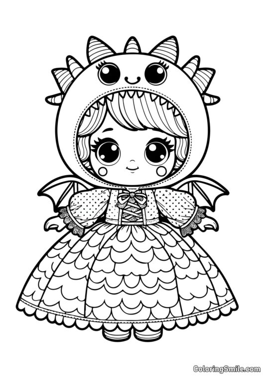 Drachenpuppe - Ausmalbild