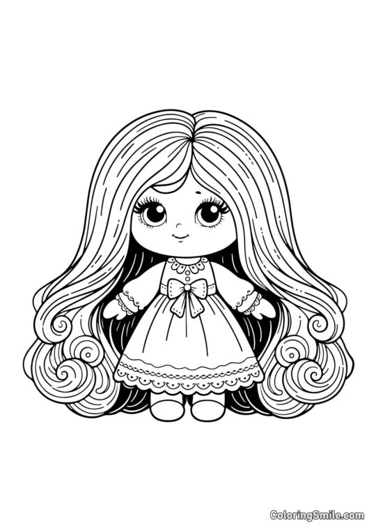 Modepuppe für Babys - Ausmalbild