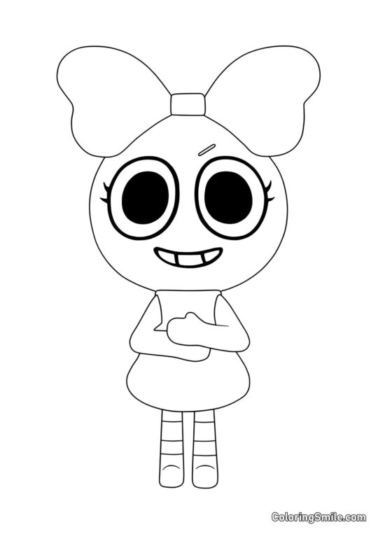 Poppy aus Dendys Welt Poppy aus Dendys Welt - Ausmalbild