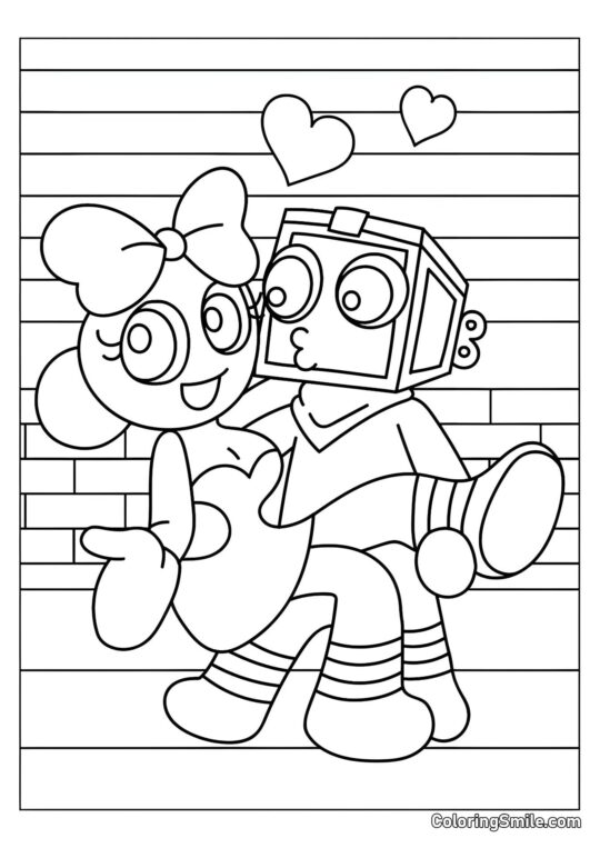 Boxsten und Poppy Boxsten und Poppy - Ausmalbild