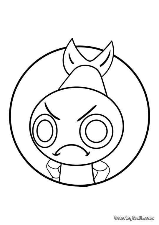 Porträt von Shrimpo aus Dendys Welt Porträt von Shrimpo aus Dendys Welt - Ausmalbild