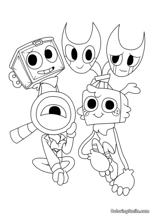 Roger, Boxsten, Gub und Razzle und Dazzle Roger, Boxsten, Gub und Razzle und Dazzle - Ausmalbild