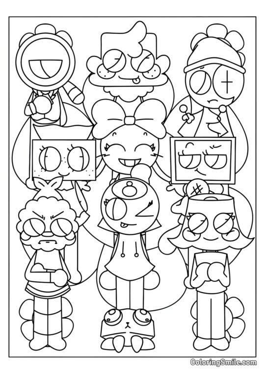 Toonie aus Dendys Welt Toonie aus Dendys Welt - Ausmalbild