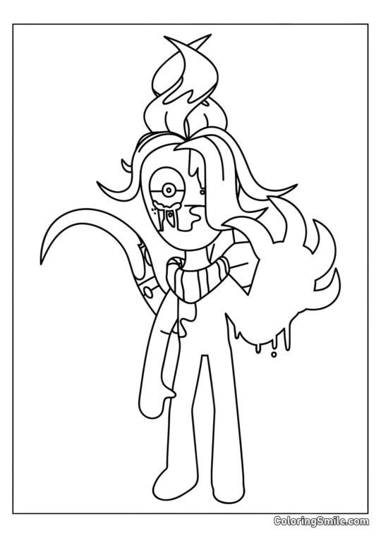 Verdrehter Sprout aus Dendys Welt Verdrehter Sprout aus Dendys Welt - Ausmalbild