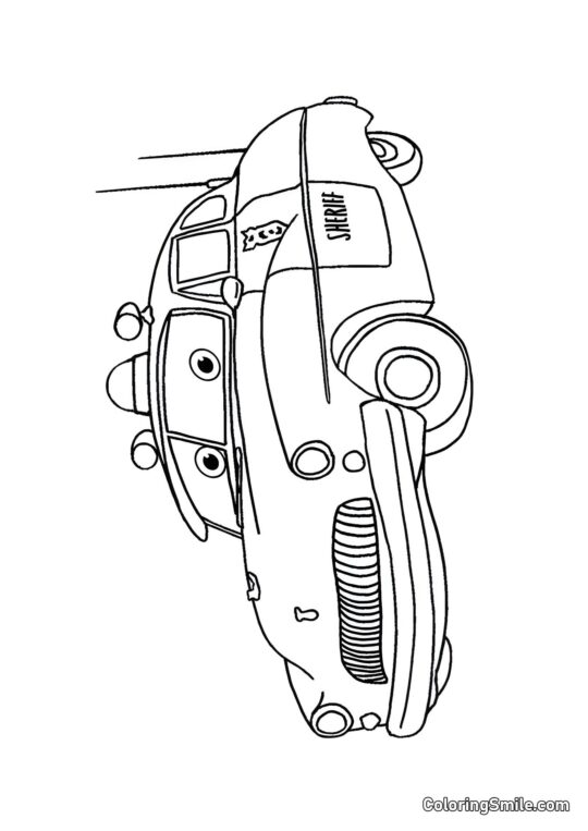 Sheriff-Auto Sheriff-Auto - Ausmalbild