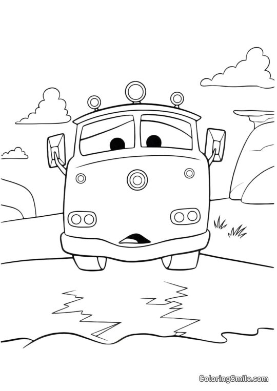 Schlauch (Rot) in Traurigkeit Schlauch (Rot) in Traurigkeit - Ausmalbild