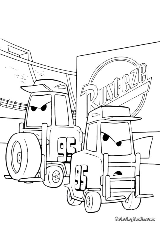 Böse Autos Böse Autos - Ausmalbild