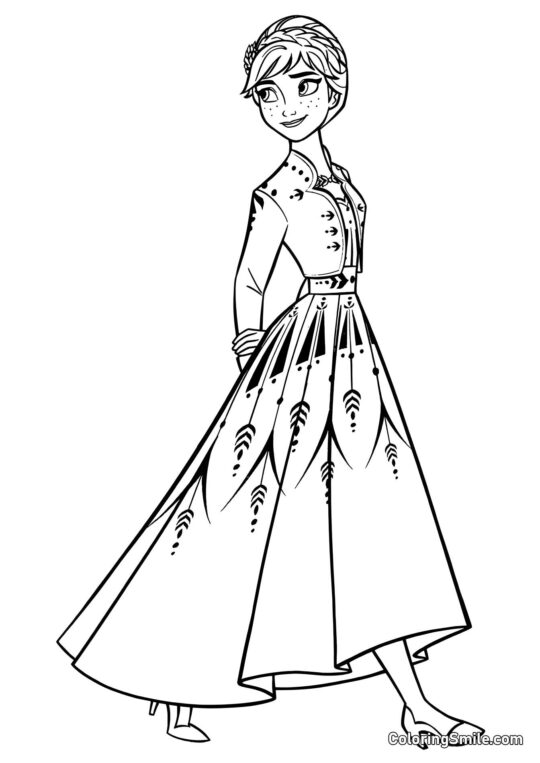 Anna, die neue Königin von Arendelle - Ausmalbild