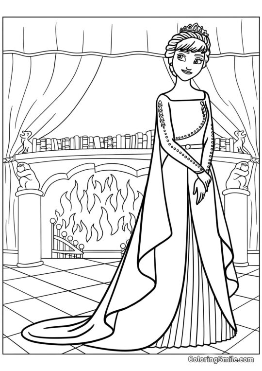 Königin Anna - Ausmalbild