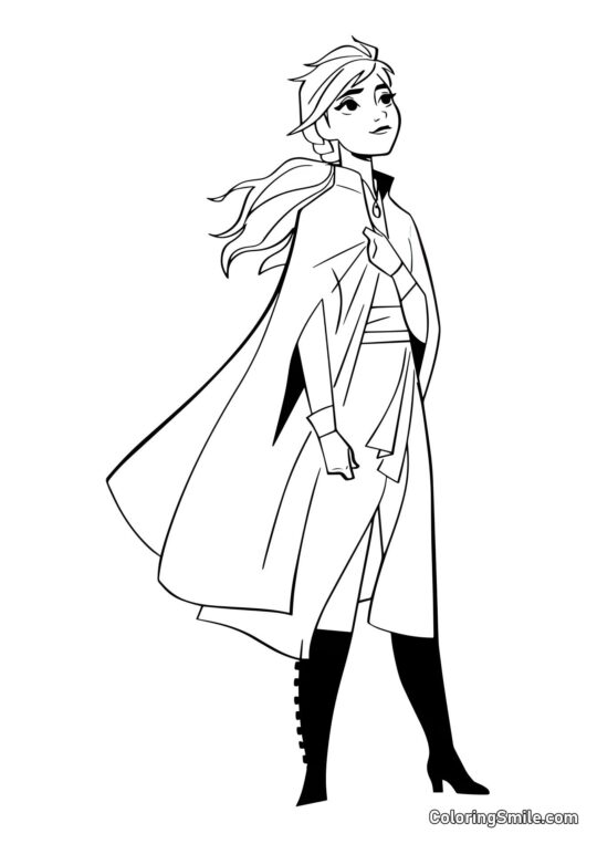 Anna aus Die Eiskönigin 2 - Ausmalbild