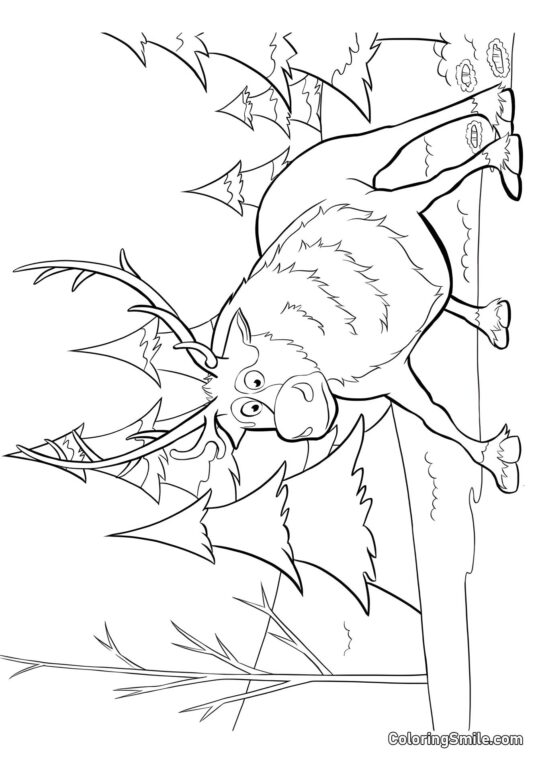 Sven auf Eis - Ausmalbild